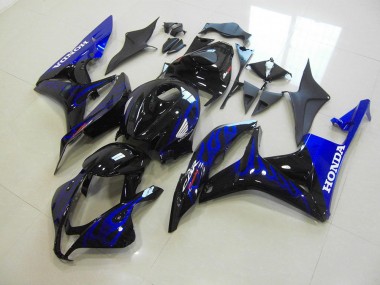 Preto Azul Chama Carenagem Moto Honda CBR 600RR 07-08