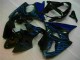Preto & Azul Chama Carenagem Moto Kawasaki ZX6R 00-02 Preto & Azul Chama Carenagem Moto Kawasaki ZX6R 00-02