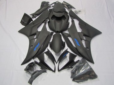 Preto Azul Decalque Carenagem Moto Yamaha R6 06-07