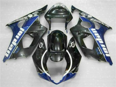 Preto Azul Kit Carenagem Moto Suzuki GSXR 1000 K3 03-04