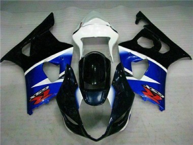 Preto Azul Kit Completo Carenagem Moto Suzuki GSXR 1000 K3 03-04