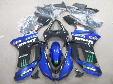 Preto Azul Verde Monster Abs Kit Carenagem & Plásticos Moto Kawasaki ZX6R 07-08