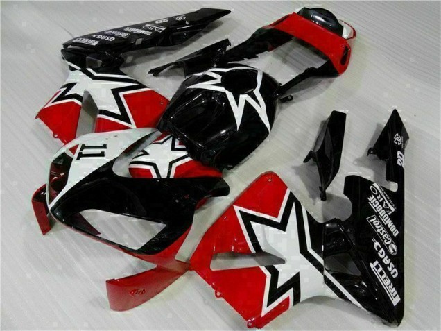 Preto Branco 11 Carenagem Moto Honda CBR 600RR 03-04 Preto Branco 11 Carenagem Moto Honda CBR 600RR 03-04
