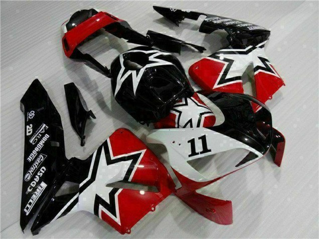 Preto Branco 11 Carenagem Moto Honda CBR 600RR 03-04 Preto Branco 11 Carenagem Moto Honda CBR 600RR 03-04