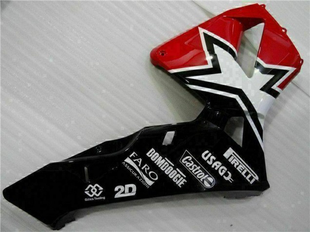 Preto Branco 11 Carenagem Moto Honda CBR 600RR 03-04 Preto Branco 11 Carenagem Moto Honda CBR 600RR 03-04