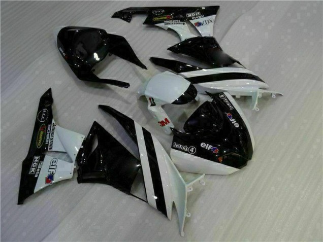 Preto Branco 3M Touch4 Injeção Kit Carenagem Moto Kawasaki ZX6R 09-12 Preto Branco 3M Touch4 Injeção Kit Carenagem Moto Kawasaki ZX6R 09-12