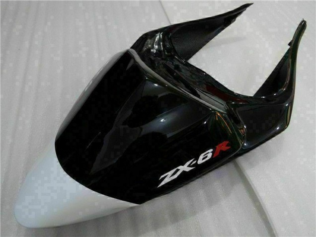 Preto Branco 3M Touch4 Injeção Kit Carenagem Moto Kawasaki ZX6R 09-12 Preto Branco 3M Touch4 Injeção Kit Carenagem Moto Kawasaki ZX6R 09-12