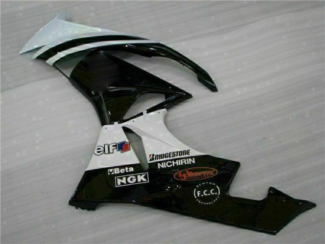 Preto Branco 3M Touch4 Injeção Kits Carenagem Moto Kawasaki ZX6R 09-12 Preto Branco 3M Touch4 Injeção Kits Carenagem Moto Kawasaki ZX6R 09-12