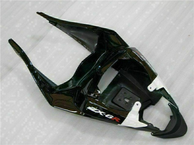 Preto Branco 3M Touch4 Injeção Kits Carenagem Moto Kawasaki ZX6R 09-12 Preto Branco 3M Touch4 Injeção Kits Carenagem Moto Kawasaki ZX6R 09-12