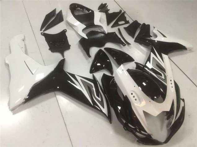Preto Branco Abs Moto Plástico Suzuki GSXR 600 / 750 K11 11-21 Preto Branco Abs Moto Plástico Suzuki GSXR 600 / 750 K11 11-21