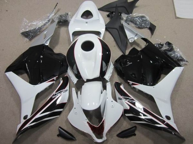Preto Branco Abs Moto Plásticos Honda CBR 600RR 09-12 Preto Branco Abs Moto Plásticos Honda CBR 600RR 09-12