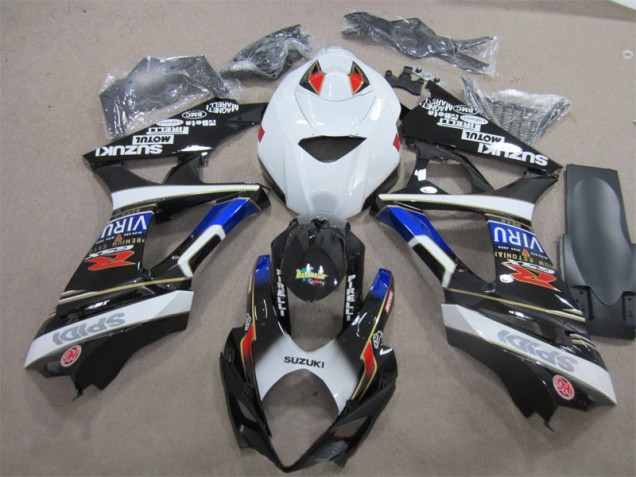 Preto Branco Azul Injeção Kit Carenagem Moto Suzuki GSXR 1000 K7 07-08 Preto Branco Azul Injeção Kit Carenagem Moto Suzuki GSXR 1000 K7 07-08
