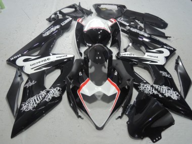 Preto Branco Baliza Carenagem Moto Suzuki GSXR 1000 K5 05-06