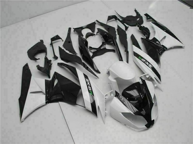 Preto Branco Carenagem Moto Kawasaki ZX6R 09-12 Preto Branco Carenagem Moto Kawasaki ZX6R 09-12