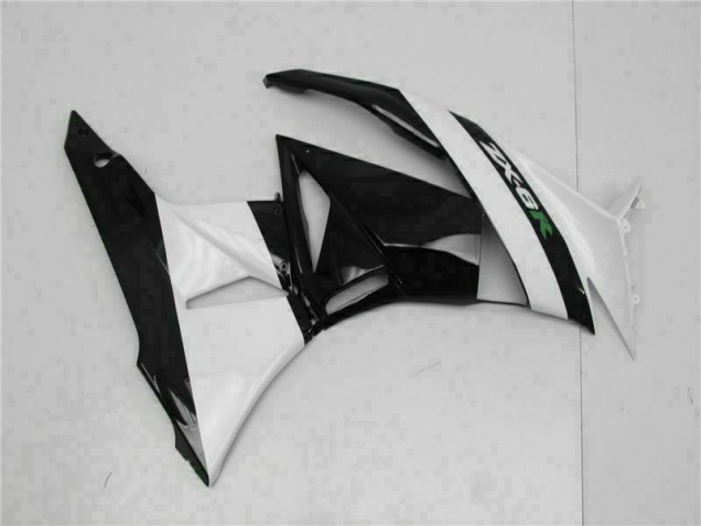 Preto Branco Carenagem Moto Kawasaki ZX6R 09-12 Preto Branco Carenagem Moto Kawasaki ZX6R 09-12