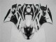 Preto Branco Carenagem Moto Kawasaki ZX6R 09-12 Preto Branco Carenagem Moto Kawasaki ZX6R 09-12