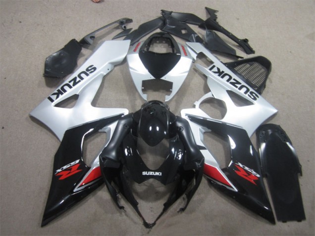 Preto Branco Carenagem Moto Suzuki GSXR 1000 K5 05-06 Preto Branco Carenagem Moto Suzuki GSXR 1000 K5 05-06