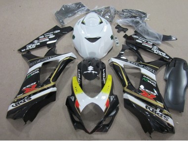 Preto Branco Carenagem Moto Suzuki GSXR 1000 K7 07-08