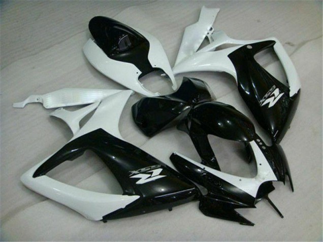 Preto Branco Carenagem Moto Suzuki GSXR 600 / 750 K6 06-07