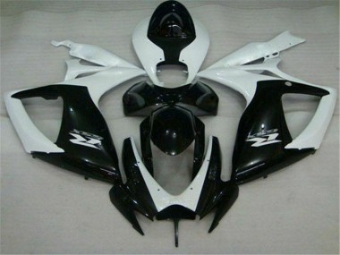 Preto Branco Carenagem Moto Suzuki GSXR 600 / 750 K6 06-07