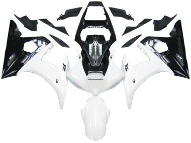 Preto Branco Carenagem Moto Yamaha R6 03-05