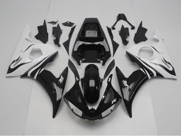 Preto & Branco Carenagem Moto Yamaha R6 03-05 Preto & Branco Carenagem Moto Yamaha R6 03-05