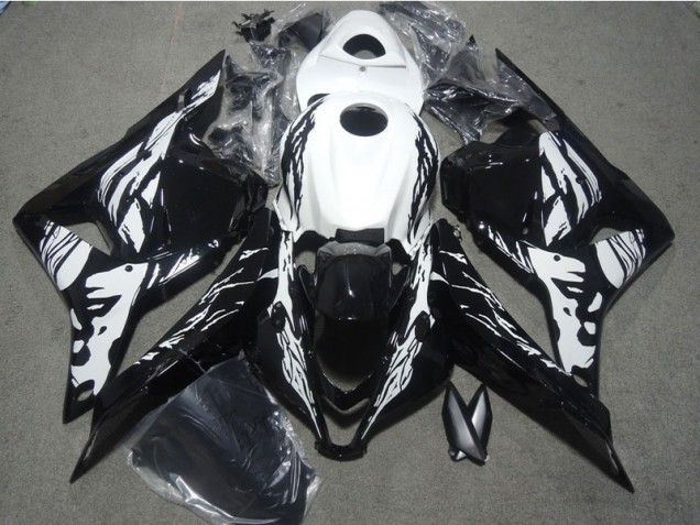 Preto Branco Carenagem & Plástico Moto Honda CBR 600RR 09-12 Preto Branco Carenagem & Plástico Moto Honda CBR 600RR 09-12