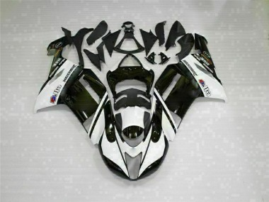 Preto Branco Carroçaria Moto Kawasaki ZX6R 07-08