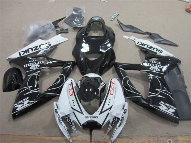 Preto Branco Corona Extra Motul Carenagem Moto Suzuki GSXR 600 K6 06-07