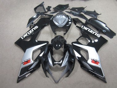 Preto Branco Decalque Carenagem Moto Suzuki GSXR 1000 K5 05-06