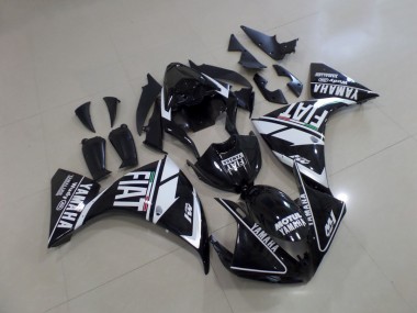 Preto Branco Fiat Moto Plástico Yamaha R1 09-11
