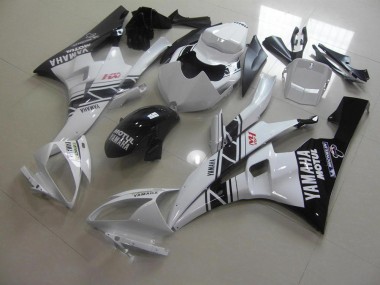 Preto Branco Injeção Kit Carenagem Yamaha R6 06-07