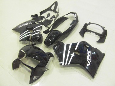 Preto Branco Listra Carenagem Moto Honda VFR 800 98-01
