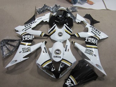 Preto Branco Lucky Strike Carenagem Moto Yamaha R1 04-06