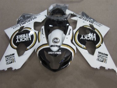 Preto Branco Lucky Strike Motul Carenagem Moto Suzuki GSXR 600 K4 04-05