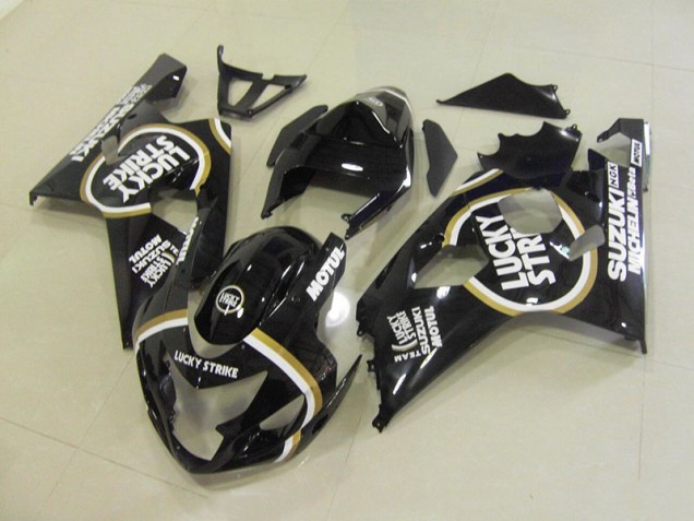 Preto Branco Lucky Strike Motul Carenagem Moto Suzuki GSXR 750 K4 04-05 Preto Branco Lucky Strike Motul Carenagem Moto Suzuki GSXR 750 K4 04-05