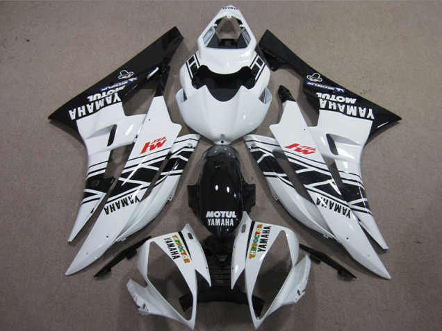 Preto Branco Motul Carenagem Moto Yamaha R6 06-07 Preto Branco Motul Carenagem Moto Yamaha R6 06-07