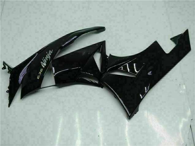 Preto Branco Ninja 636 Carenagem Moto Kawasaki ZX6R 09-12 Preto Branco Ninja 636 Carenagem Moto Kawasaki ZX6R 09-12