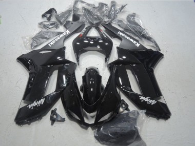 Preto Branco Ninja Carenagem Moto Kawasaki ZX6R 07-08