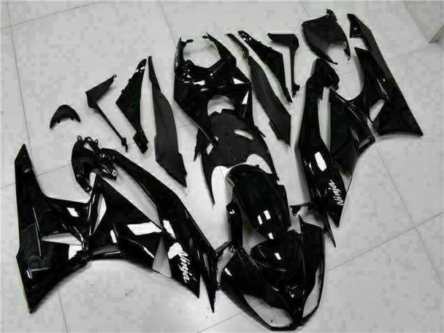 Preto Branco Ninja Carenagem Moto Kawasaki ZX6R 09-12 Preto Branco Ninja Carenagem Moto Kawasaki ZX6R 09-12