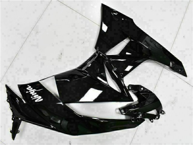 Preto Branco Ninja Carenagem Moto Kawasaki ZX6R 09-12 Preto Branco Ninja Carenagem Moto Kawasaki ZX6R 09-12