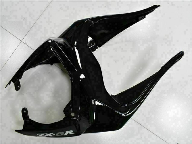 Preto Branco Ninja Carenagem Moto Kawasaki ZX6R 09-12 Preto Branco Ninja Carenagem Moto Kawasaki ZX6R 09-12