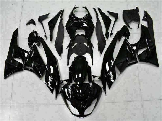 Preto Branco Ninja Carenagem Moto Kawasaki ZX6R 09-12 Preto Branco Ninja Carenagem Moto Kawasaki ZX6R 09-12