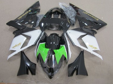 Preto Branco Ouro Ninja Carenagem Moto Kawasaki ZX10R 03-05