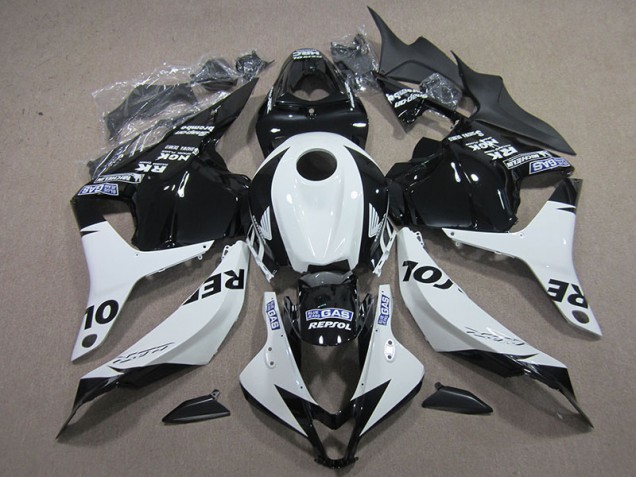 Preto Branco Repsol Carenagem Moto Honda CBR 600RR 09-12