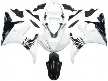 Preto Branco Tribal Carenagem Moto Yamaha R6 03-05