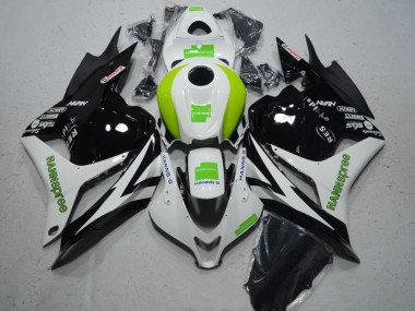 Preto Branco Verde Hannspree Abs Kits Completos Carenagem Moto Honda CBR 600RR 09-12