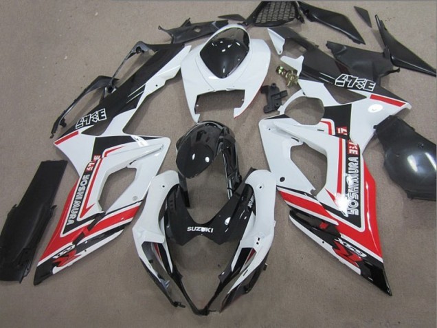 Preto Branco Vermelho Carenagem Moto Suzuki GSXR 1000 K5 05-06 Preto Branco Vermelho Carenagem Moto Suzuki GSXR 1000 K5 05-06