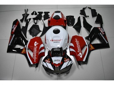 Preto Branco Vermelho Santander Carenagem Moto Honda CBR 1000RR 12-16