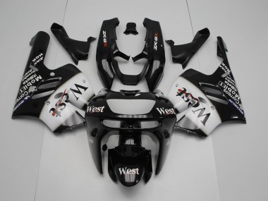 Preto Branco West Carenagem Moto Kawasaki ZX9R 94-97